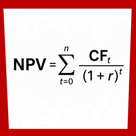 Formel für den Nettobarwert (NPV)